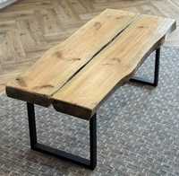 Stół drewnianiany industrialny 118x55x48