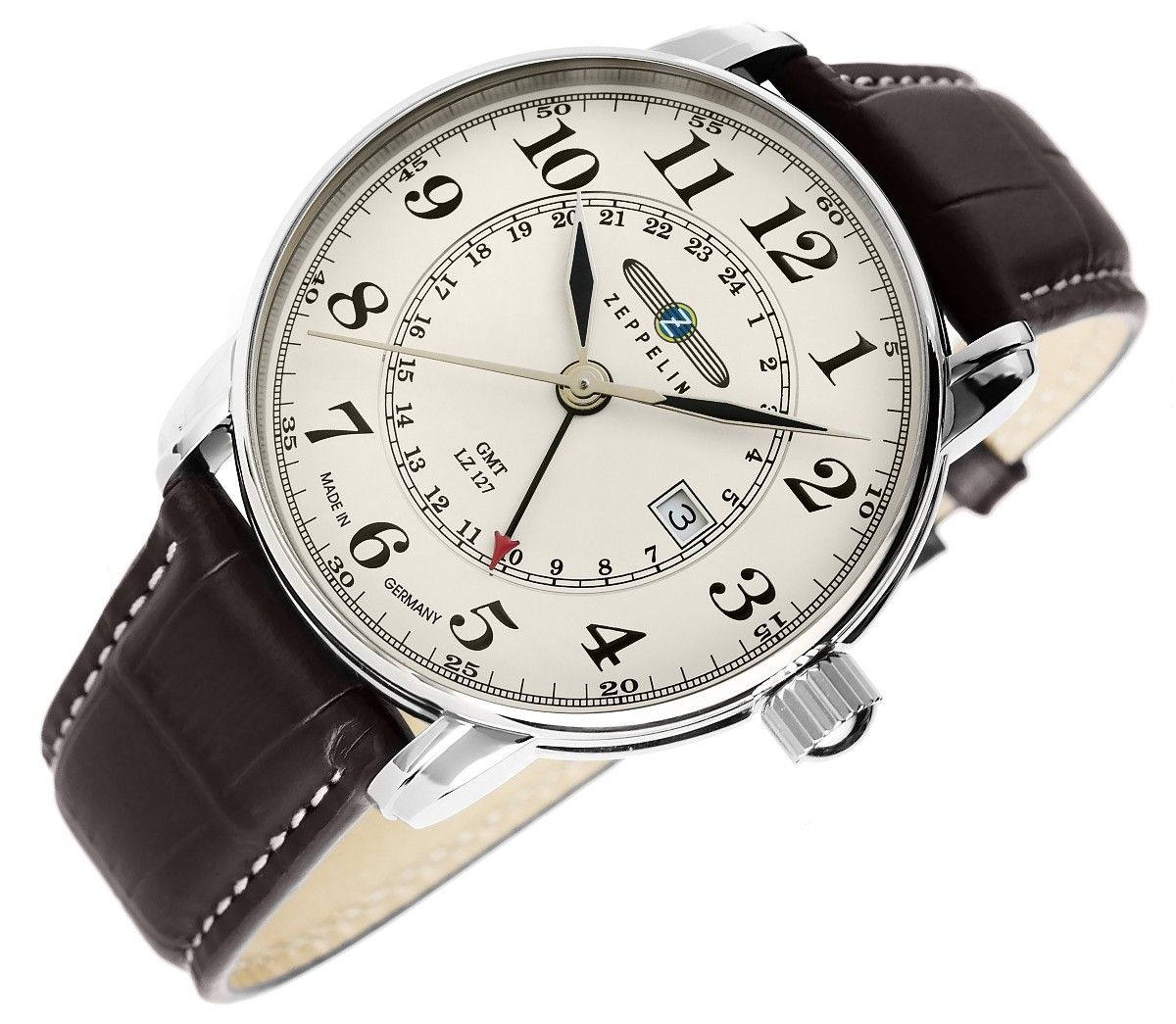 zegarek męski zeppelin lz127 graf zeppelin gmt 7642-5 + box