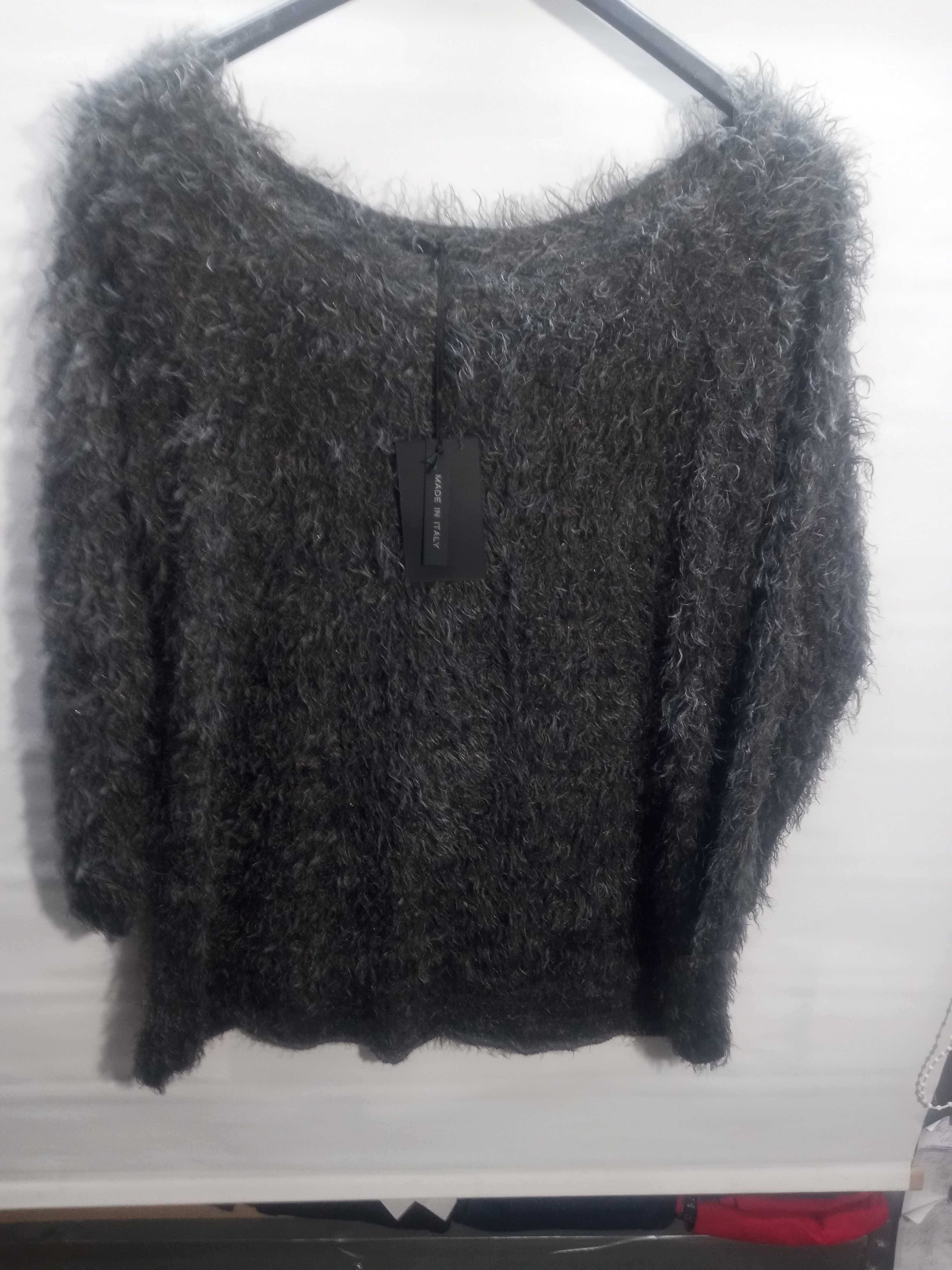 Sweter moher włochaty made in Italia wyprzedaż od S do L