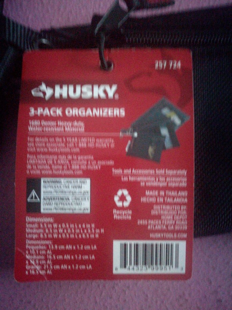 Husky 3pack organizer z USA