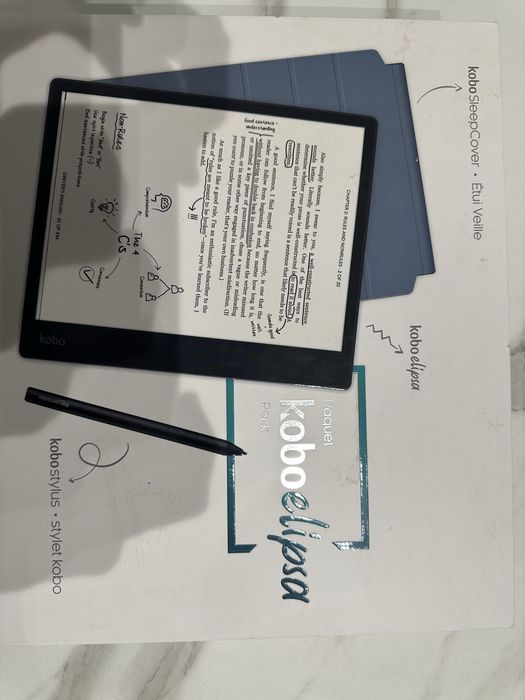 EReader Kobo Elipsa + Capa + Pontas de Caneta