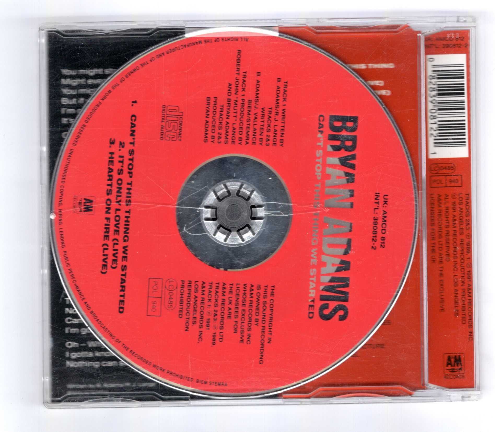 Bryan Adams - Can't Stop This Thing We Started (CD) Singiel