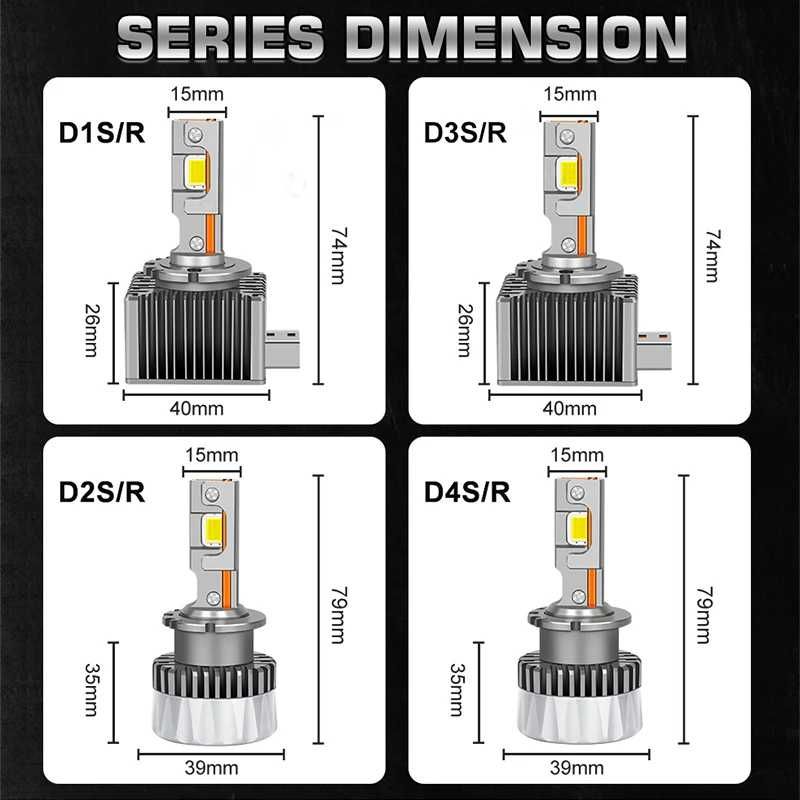 LED Лампи под ксенон (Цоколь D1S/R D2S/R ) 120W 6000K Цена за пару