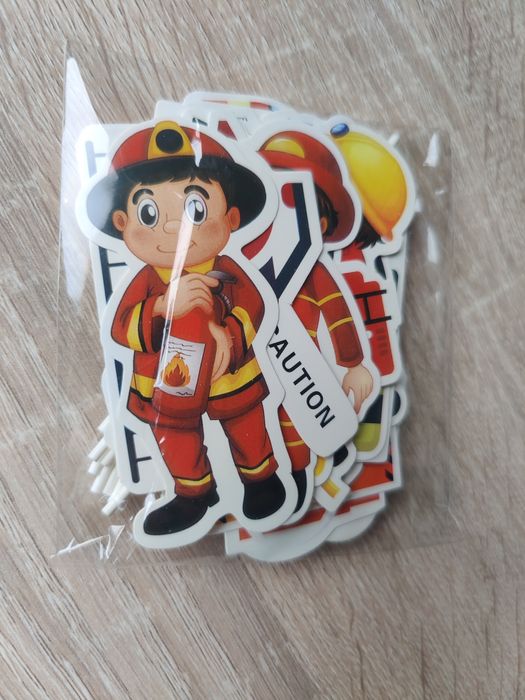 Toper Figurki na tort papierowe straż pożarna