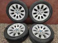 BMW E39 / E38 / X5 / X3 / E60 / E65 / E65 ORYGINALNE ALUFELG STYLINGI 91 8Jx18&quot; ET24 + OPONY ZIMA CONTINENTAL 245/50/R18 O NR. 36 11 6 753 237 OEM W DOBRYM STANIE