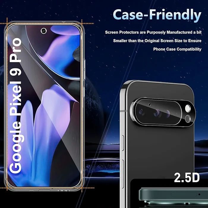 Protetor de ecrã e câmera para Google Pixel 9 Pro - NOVO