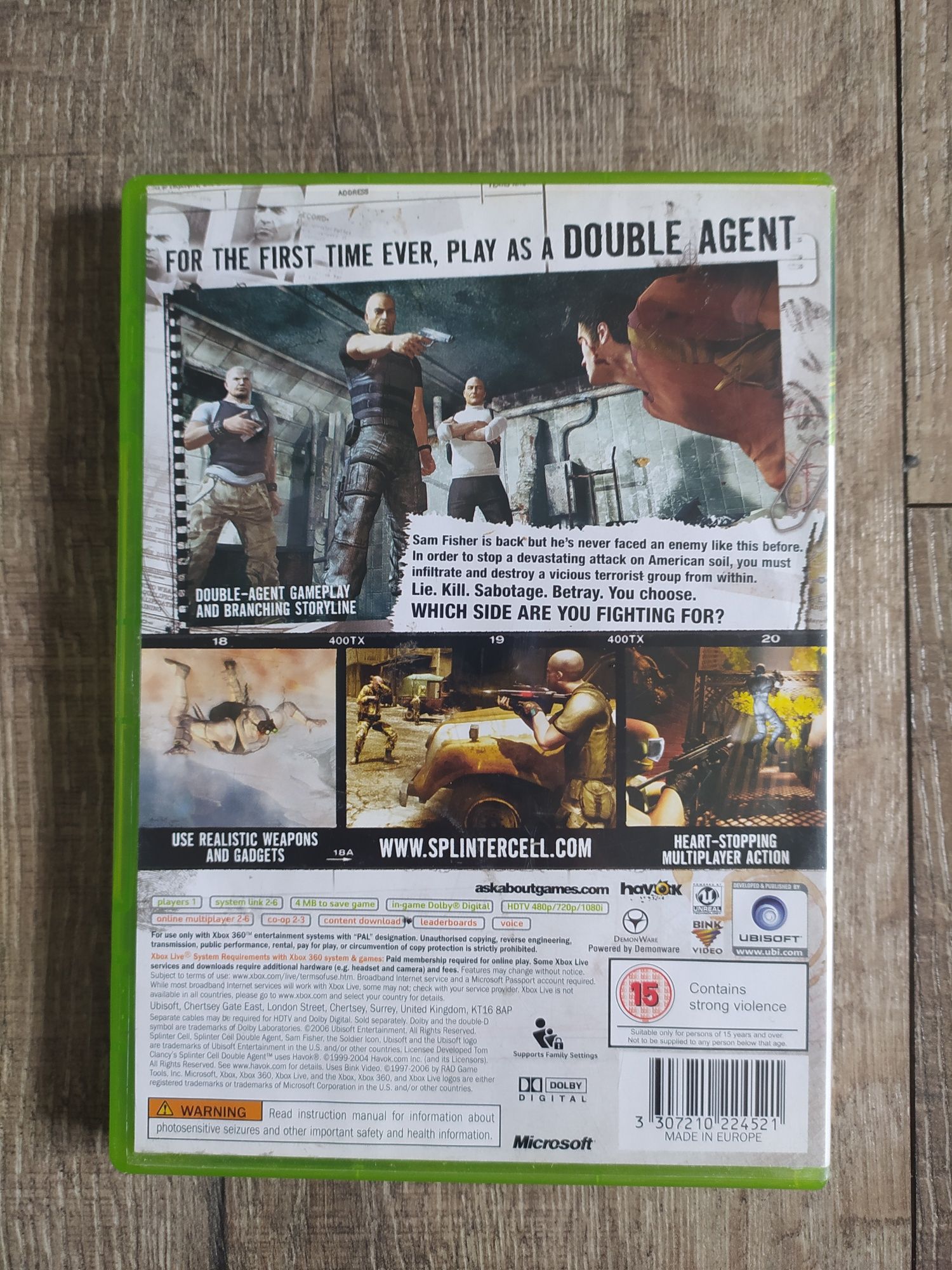 Gra Xbox 360 Tom Clancy's Splinter Cell Double Agent Wysyłka w 24h