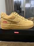 Brązowy|Sportowe-Męskie Nike AirForce1 x Supreme UnisexTrampki 41