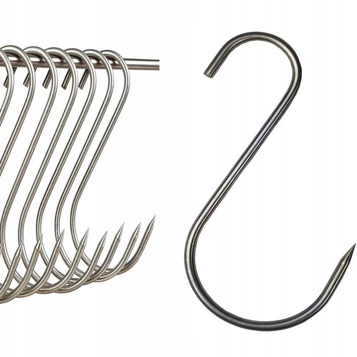 10 szt Haczyki do wędzenia 11cm haki wędzarnicze