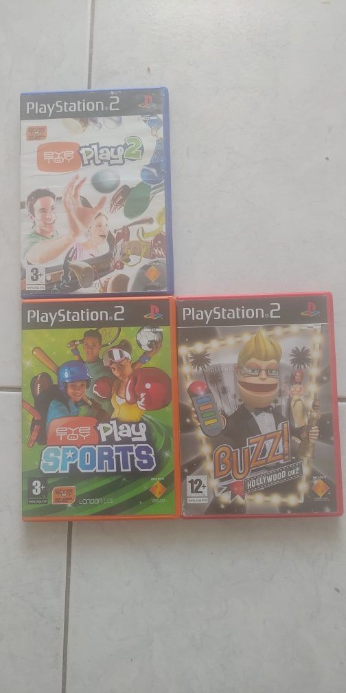 Jogos PS2 dentro da caixa