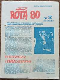 Rota 80 Pismo NSZZ Solidarność w  Toruniu Nr 3. plus wkładka