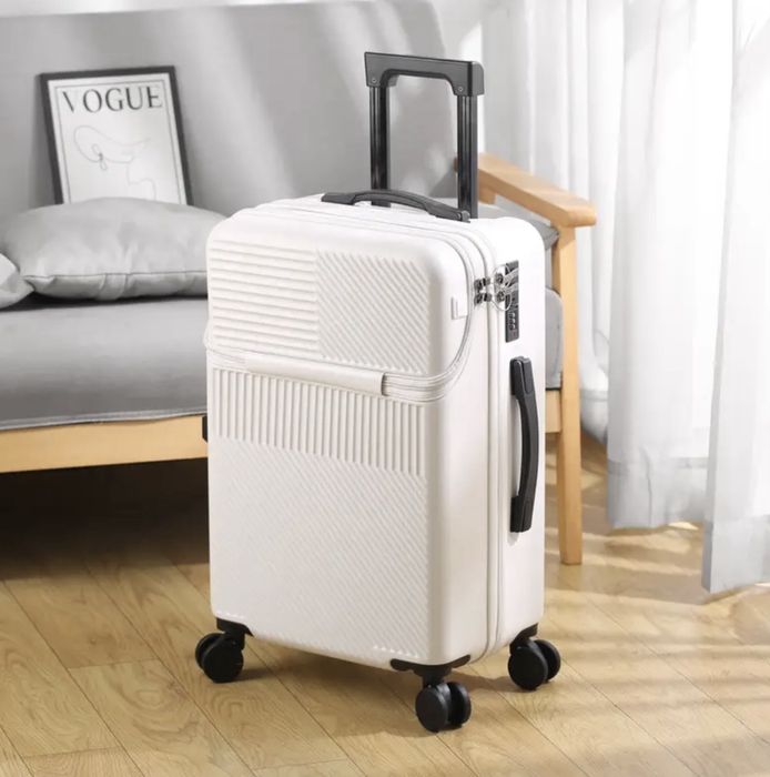 Дорожня Валіза на колесах Біла  розмір Л