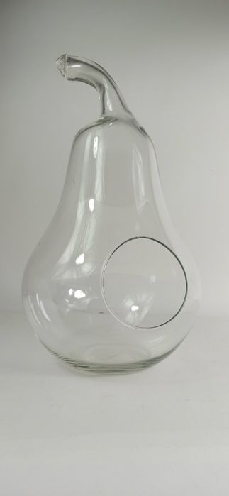 Szklana gruszka przedmiot na mini szklarnię, świecznik  itp