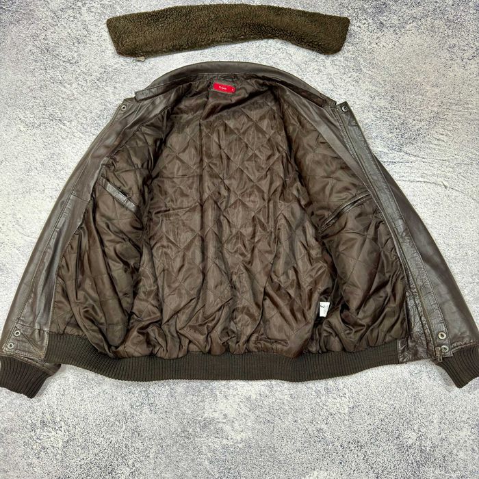 Кожаная куртка бомбер авиатор М размер