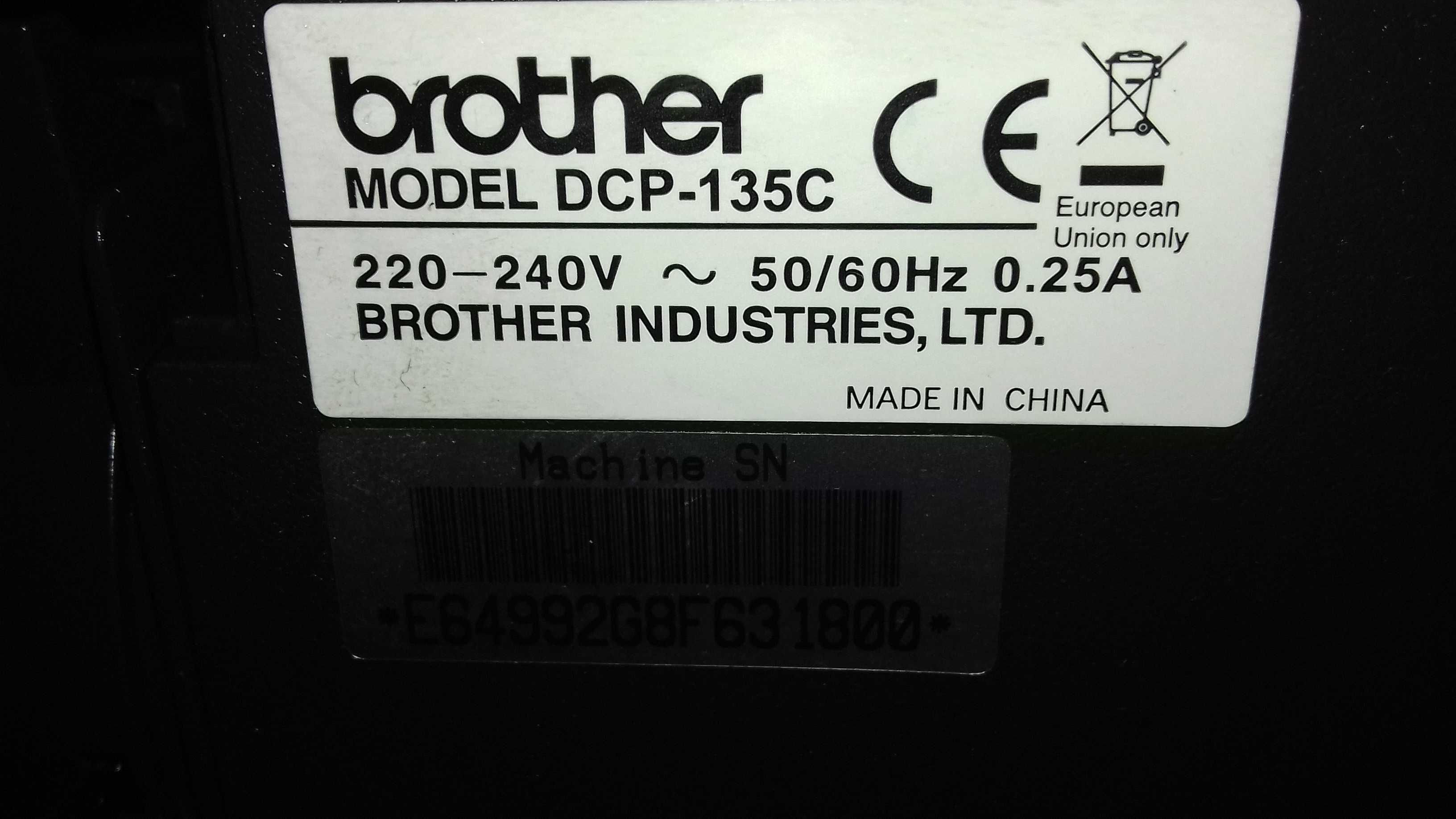Drukarka BROTHER DCP - 135 C  tusze kolor