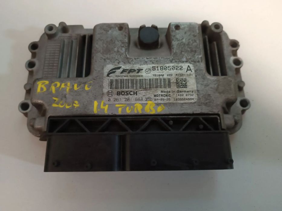 CENTRALINA DO MOTOR FIAT BRAVO II1.4 16V TURBO 51805022 0261201688