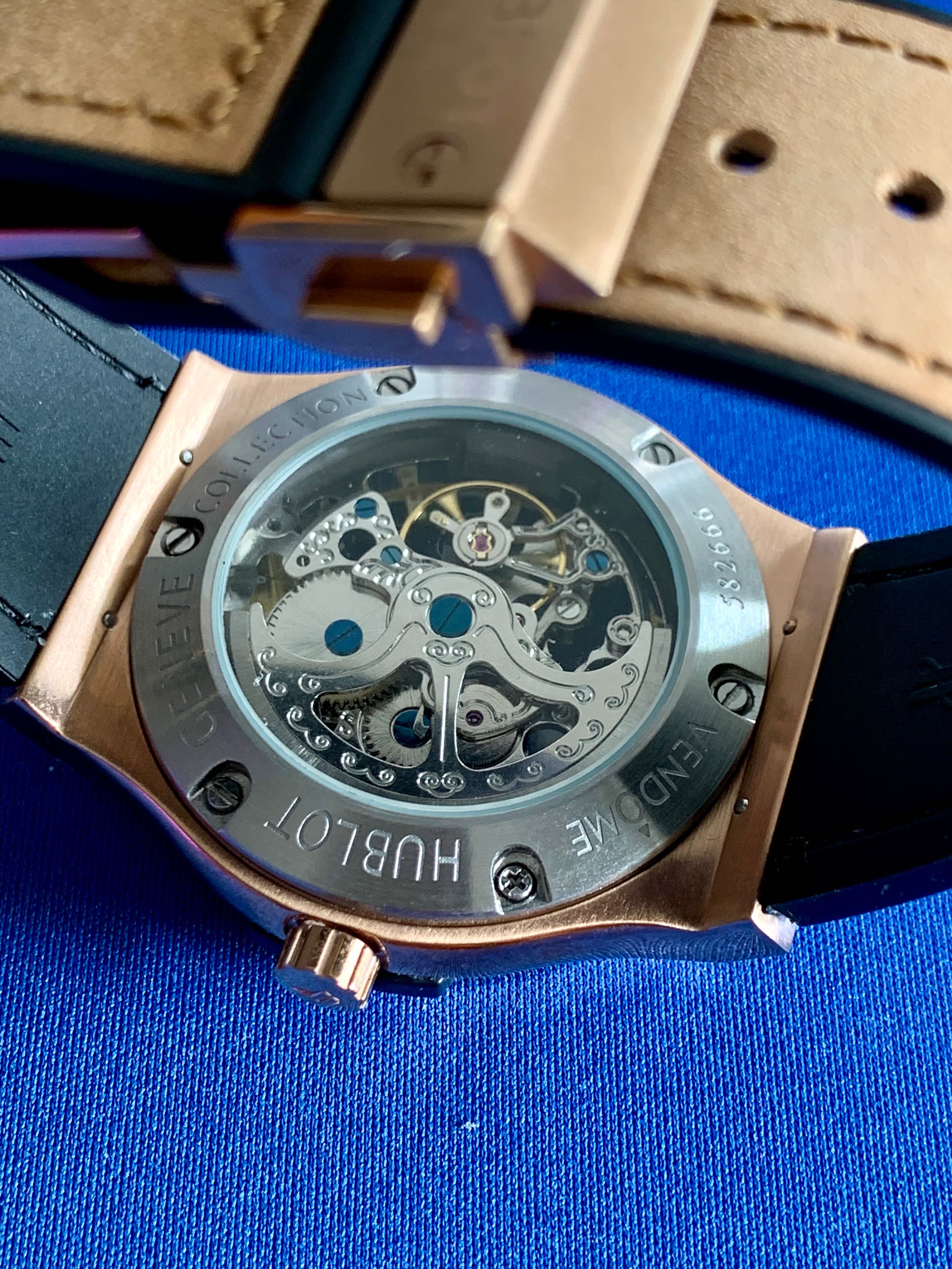 Zegarek automatyczny złoty Hublot Geneve Collection Vendome Paris