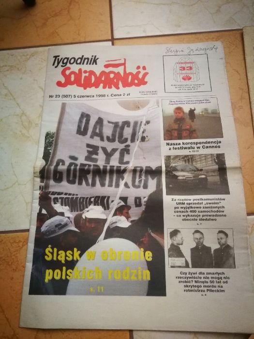 Sprzedam kolekcjonerskie wydania gazet Solidarność 1981 rok, biuletyn