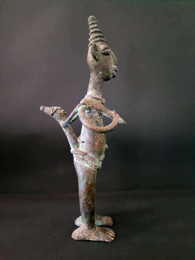 Figurka Macierzyństwo - Brąz Afrykański - Sao - Chad - Afryka