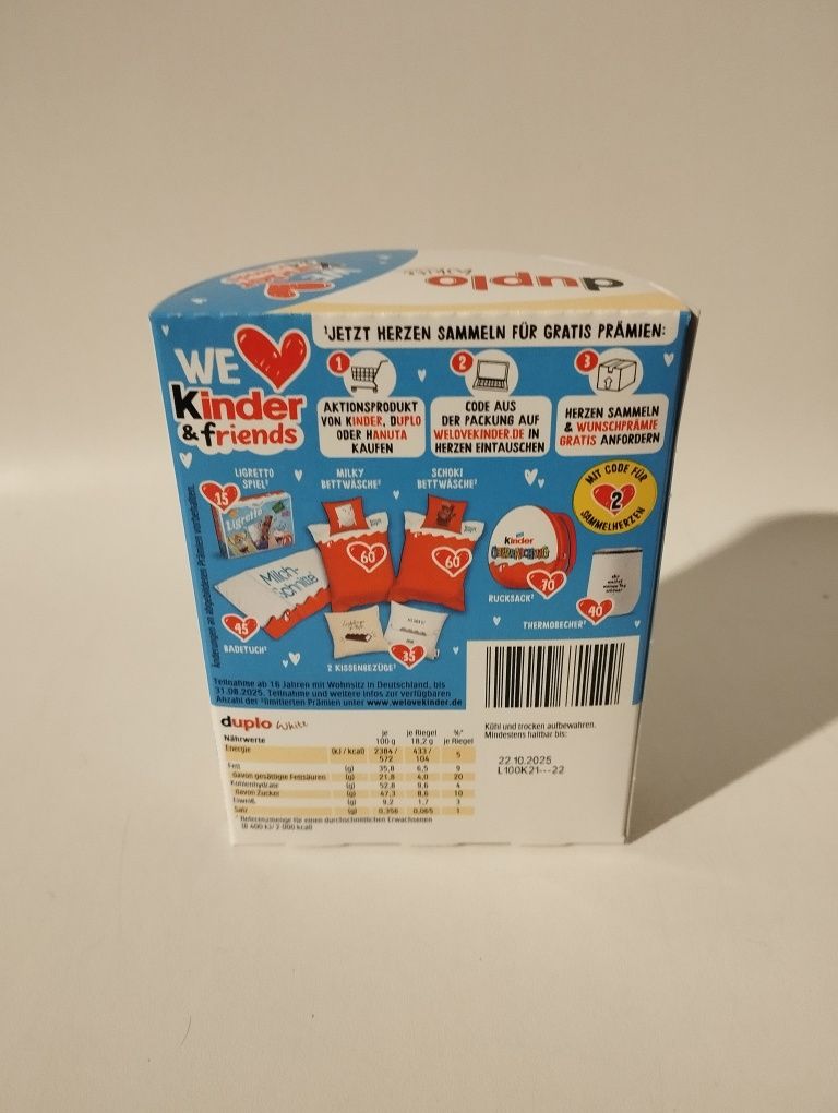 Duplo batoniki czekoladowe biała czekolada
