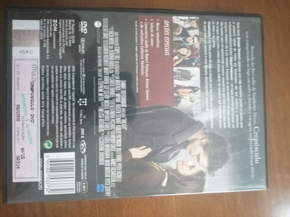 3 primeiros filmes da Saga Twilight/Crepúsculo