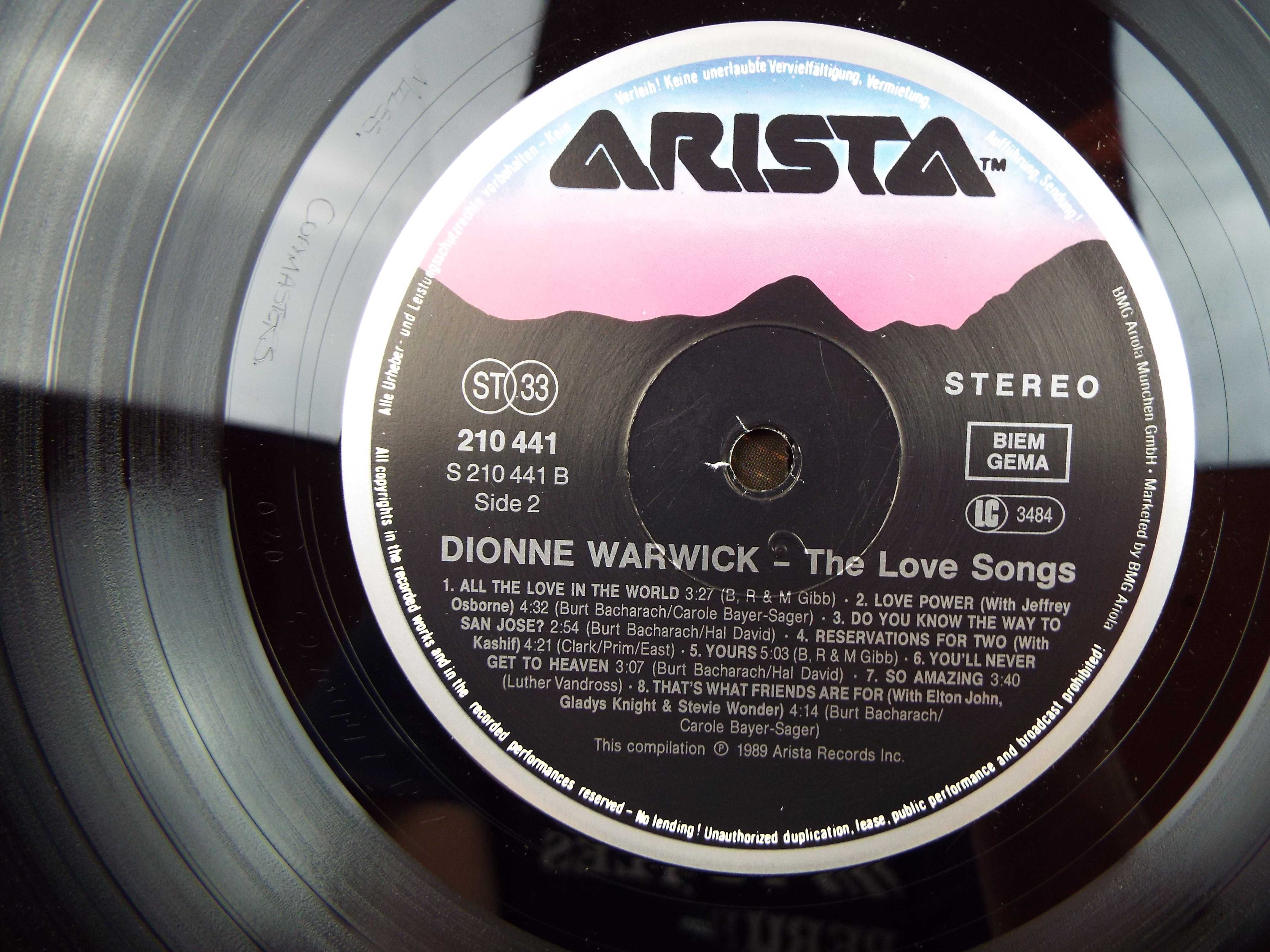 Płyta winylowa Dionne Warwick The Love Songs