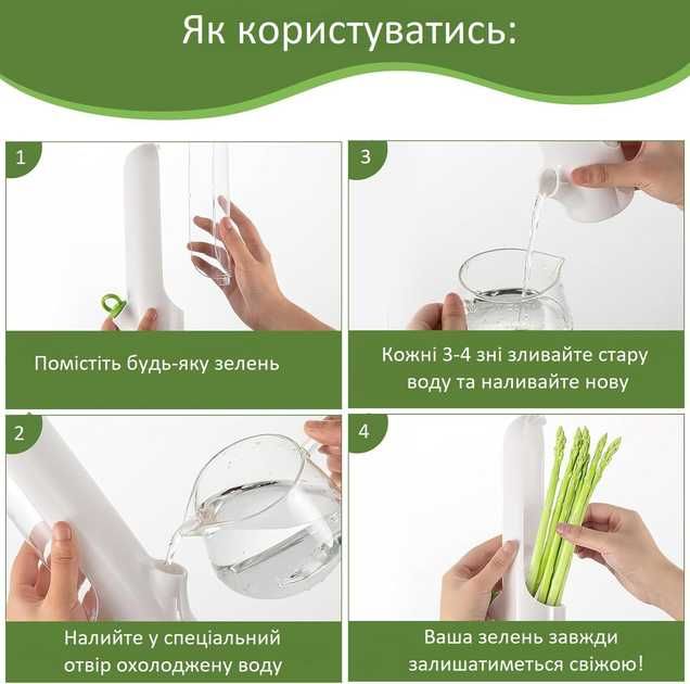 Контейнер для зберігання зелені у холодильнику органайзер з піддоном