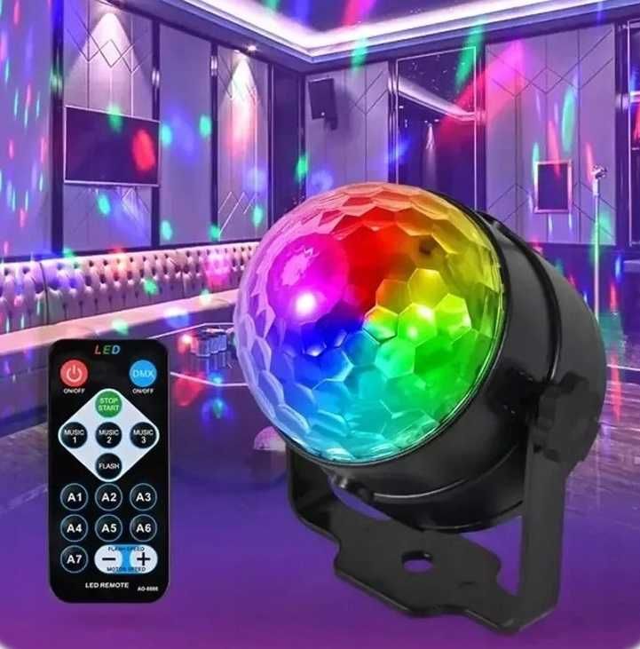 Kula Disco lustrzana Projektor obrotowy na Imprezę * Sklep Wejherowo