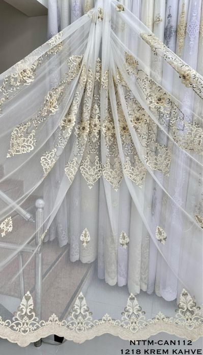 3D тюль королівська бамбук нитка тюлі штори