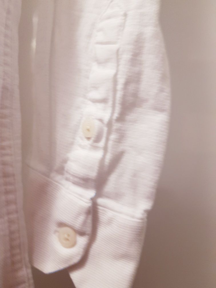 Biała koszula Zara Slim fit dług rękaw 128 bdb