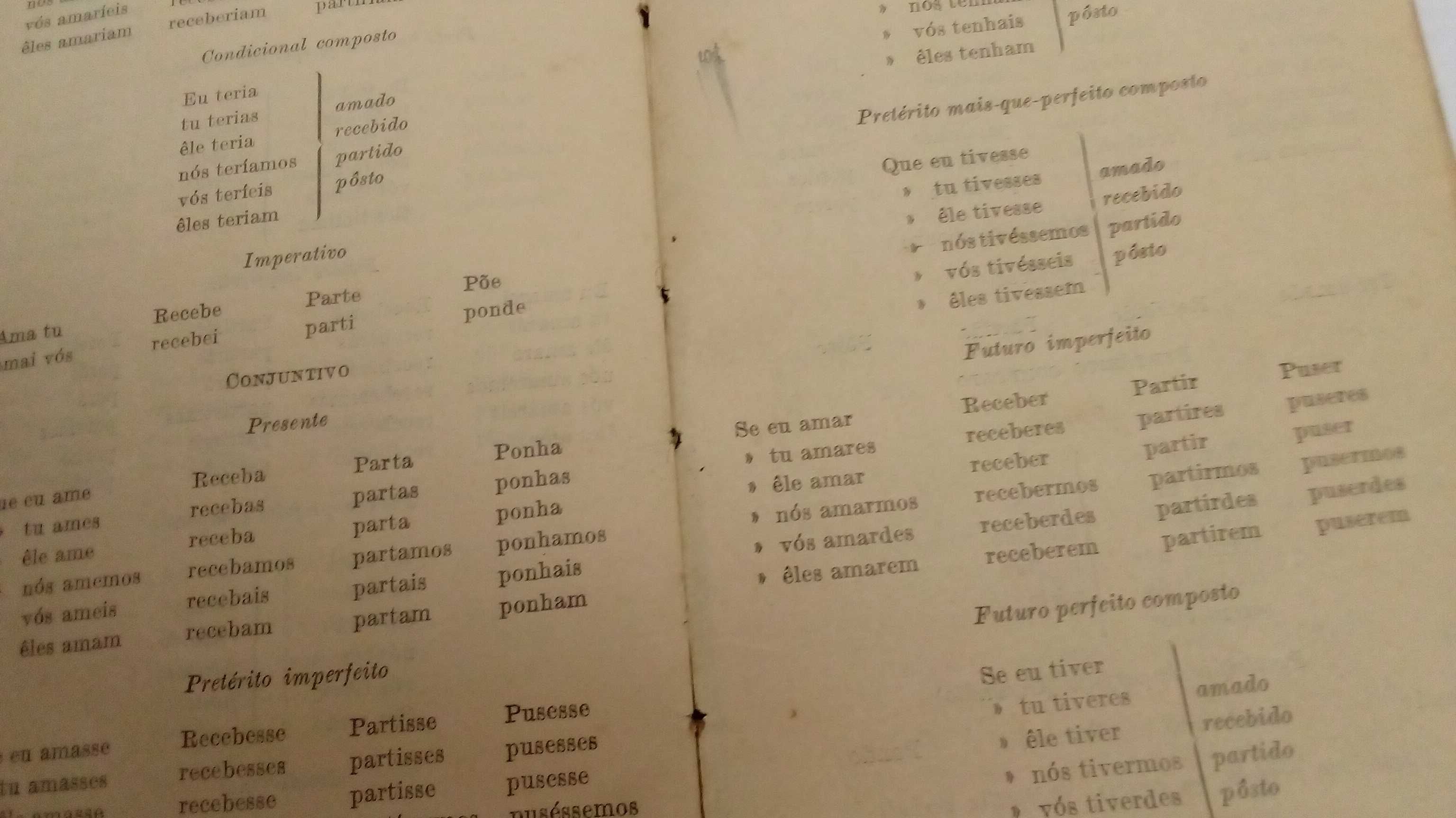 noções e exercicios de gramatica portuguesa ano 1945