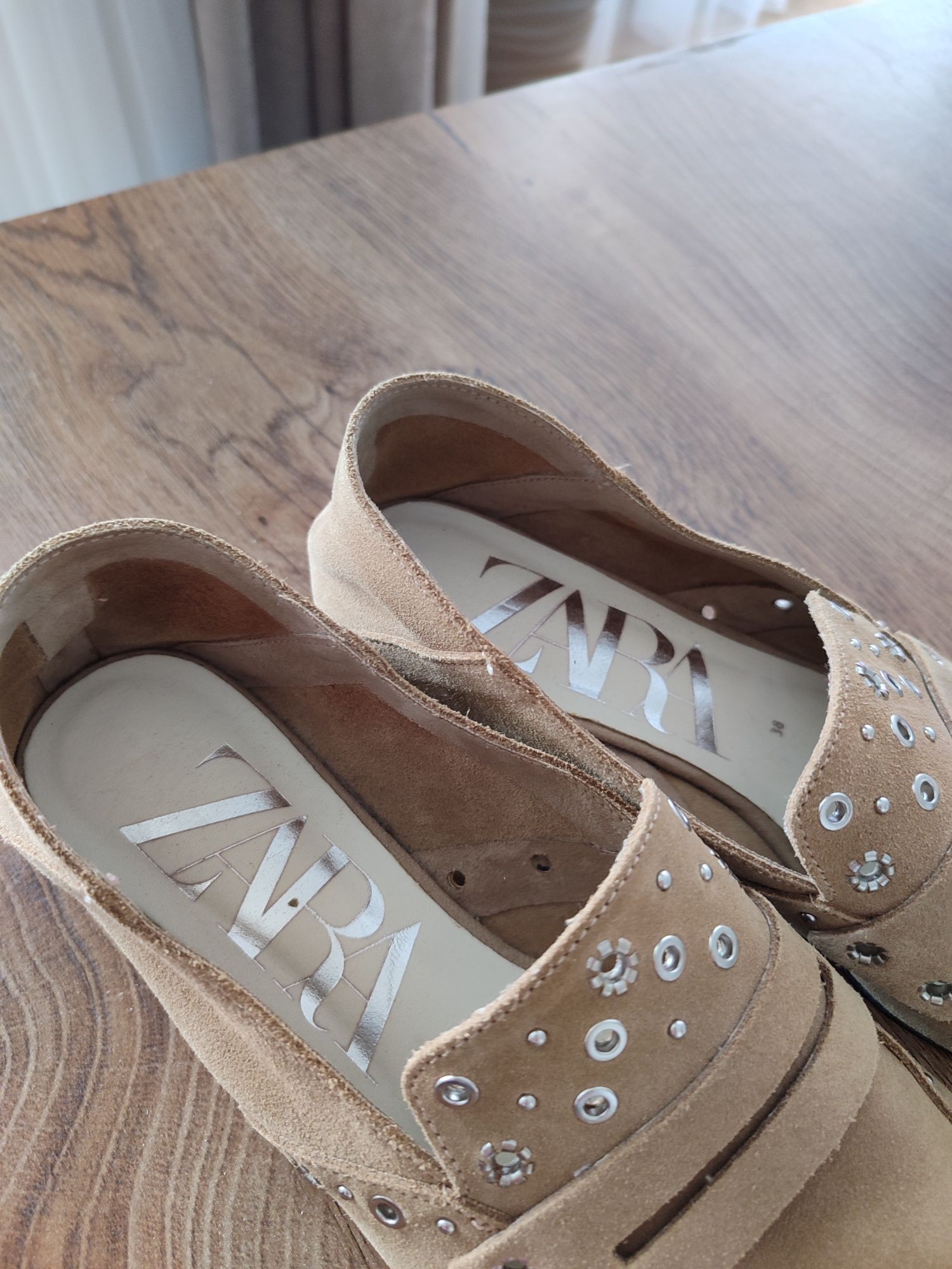 Шкіряні мокасини Zara 38 р.