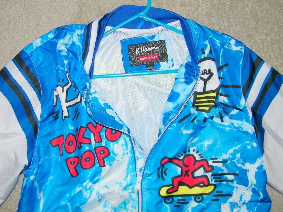 Members Only Keith Haring Tokyo Pop Mens Jacket - rozm. L - JAK NOWA !
