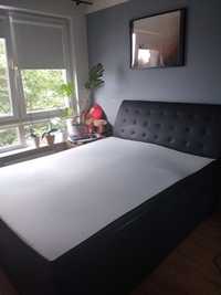 Łóżko 160x200 sypialniane z materacami, kontynentalne