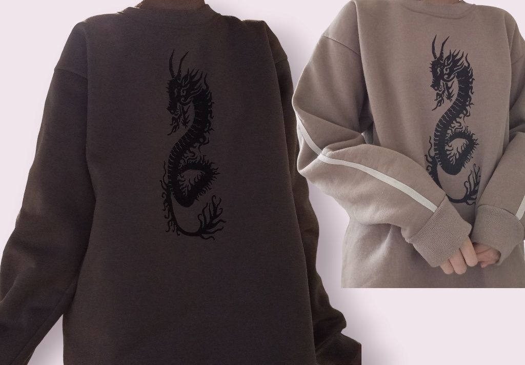 світшот кофта светр з драконом
