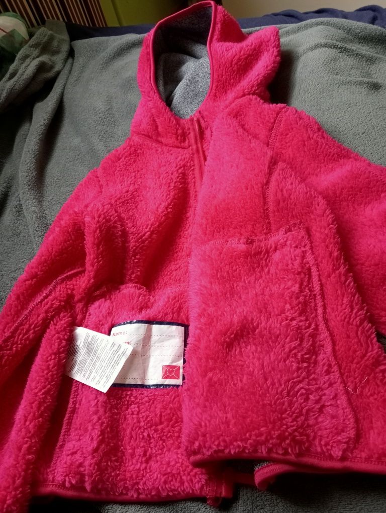 Bluza dziewcz. jak nowa ocieplana futro 110+gratis