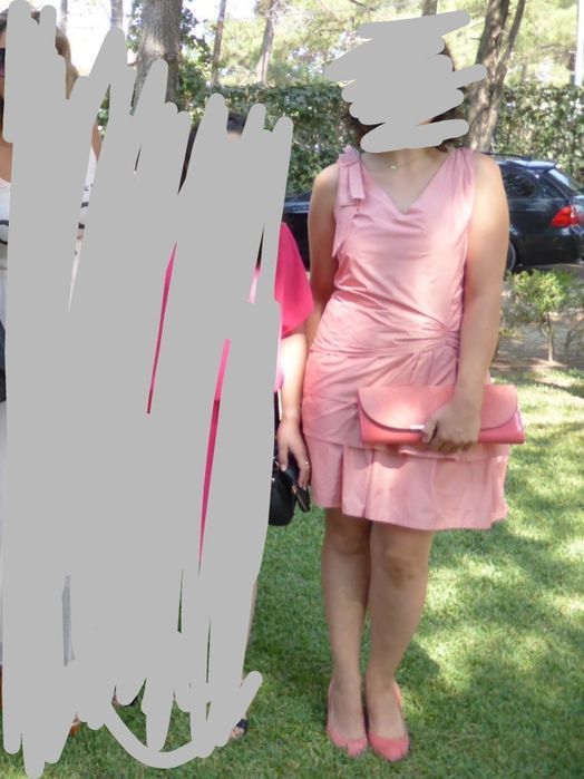 Vestido de festa Twinset cor-de-rosa
