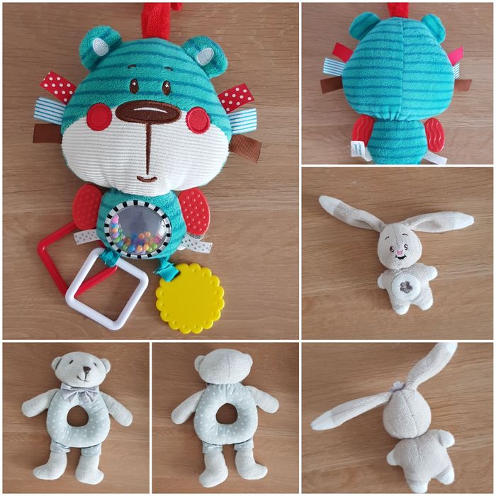 Zabawki grzechotki misie wczesnoniemowlęce