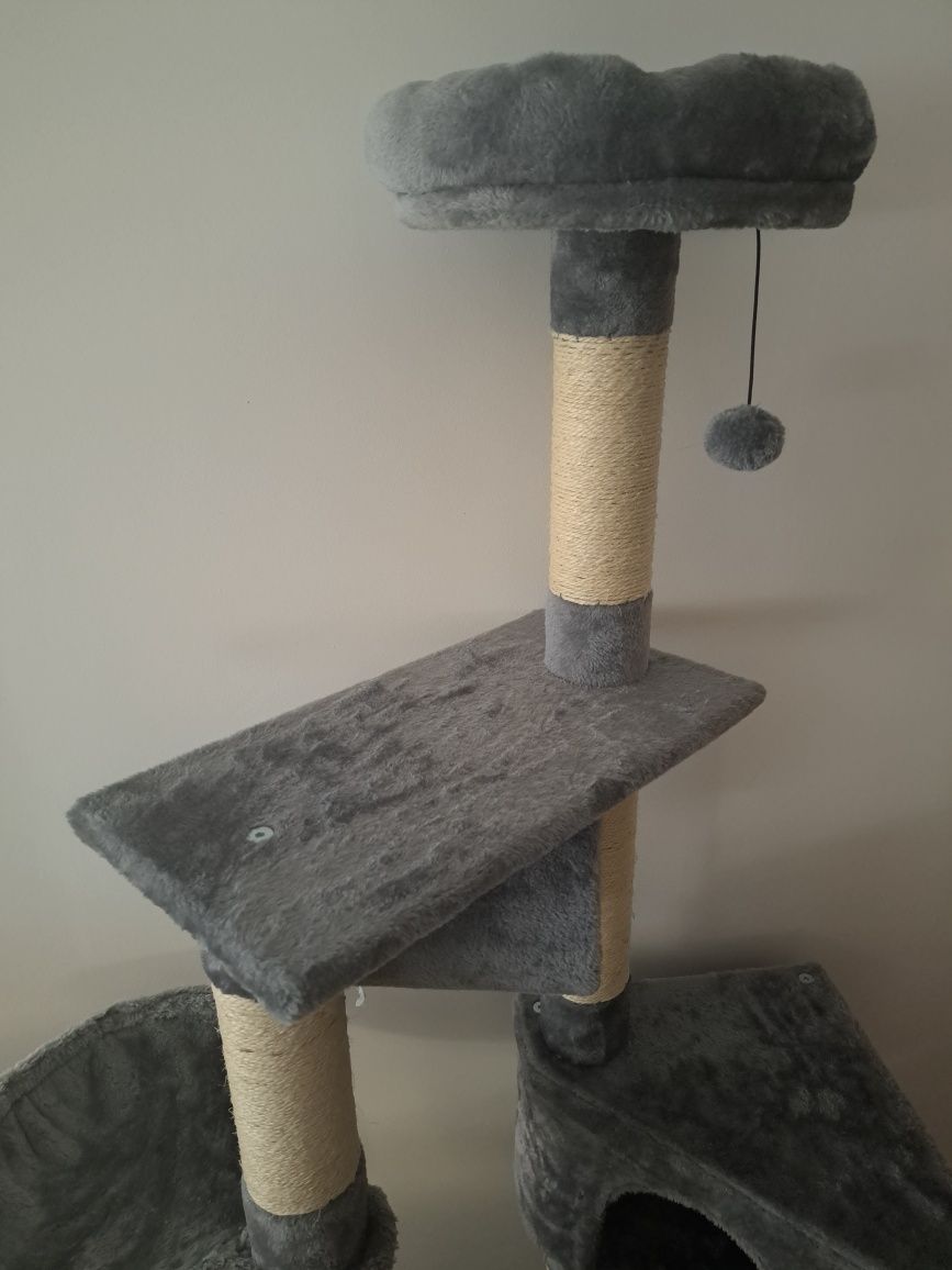 Arranhador gatos 154 cm de altura com camas rede árvore sisal - NOVO