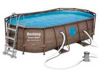 Piscina Bestway Power Rattan Oval Rattan Completa