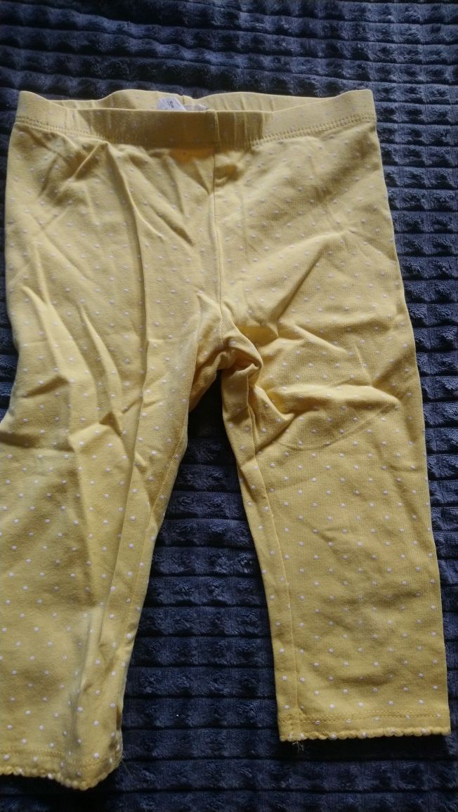 Legginsy letnie dwie pary żółte H&M Zara ala jeans 98