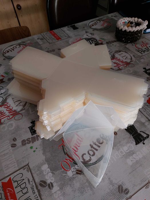 180 Embalagens PET Triangular transparente NOVAS (fatia de bolo)