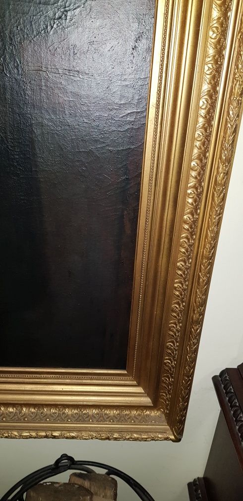 Okazja !!! XIX w Portret Szlachcica Olej na Płótnie 1903r w XIXw Ramie