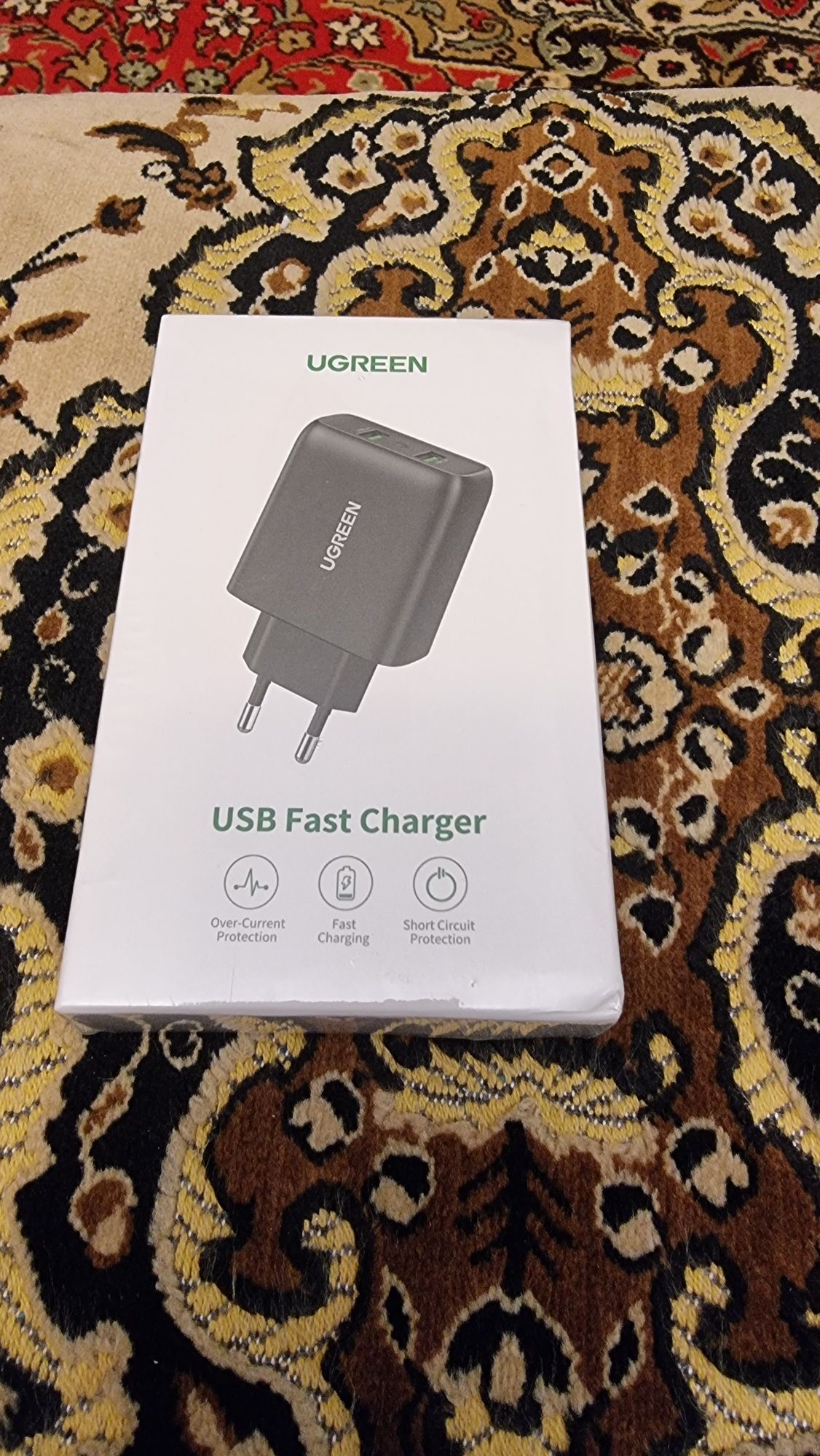 Зарядний пристрій Ugreen Fast Charger 36W 2*USB QC3.0 Black
