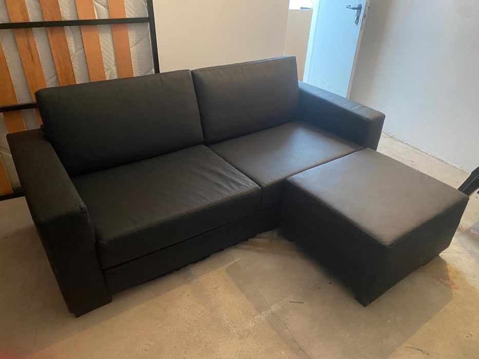 Sofá Napa Preto Chaise Longue