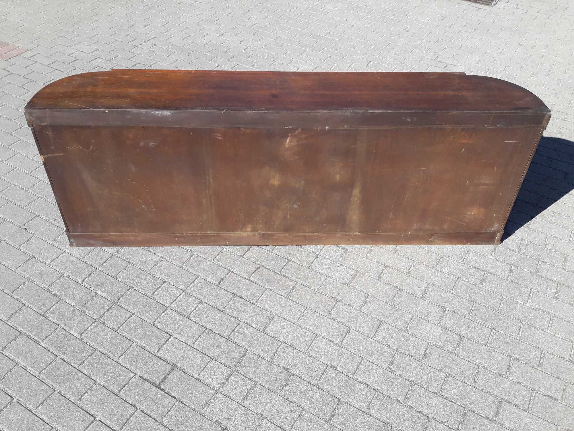 Nadstawka od przedwojenny bufet kredens Art Deco długość 200 cm dąb