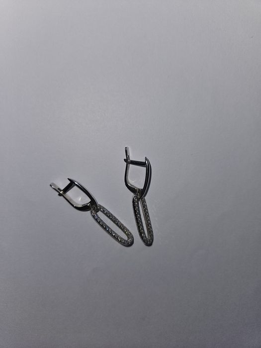 Серьги серебро с бирюзой