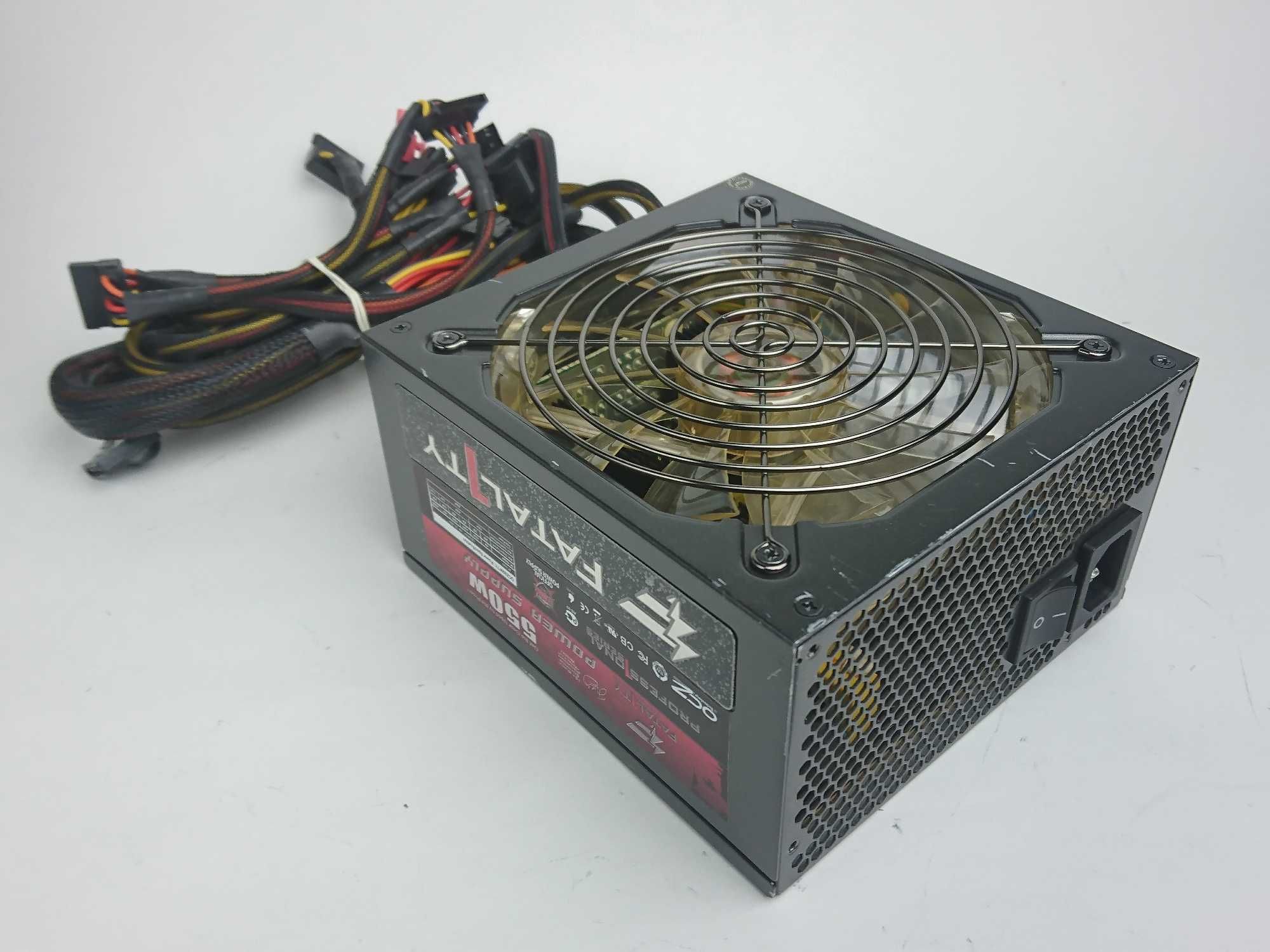 БЖ OCZ Fatality Gaming 550W, PCI-E 6pin,A-PFC,80 PLUS,пломба,підсвітка