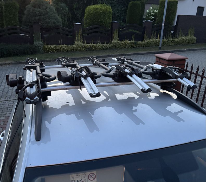Thule 598 +wingbar  118 (z łapami) na 4 rowery  skoda octavia 3 kombi