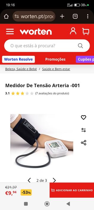 Medidor de tensão arterial novo